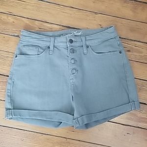 High waist button fly shorts